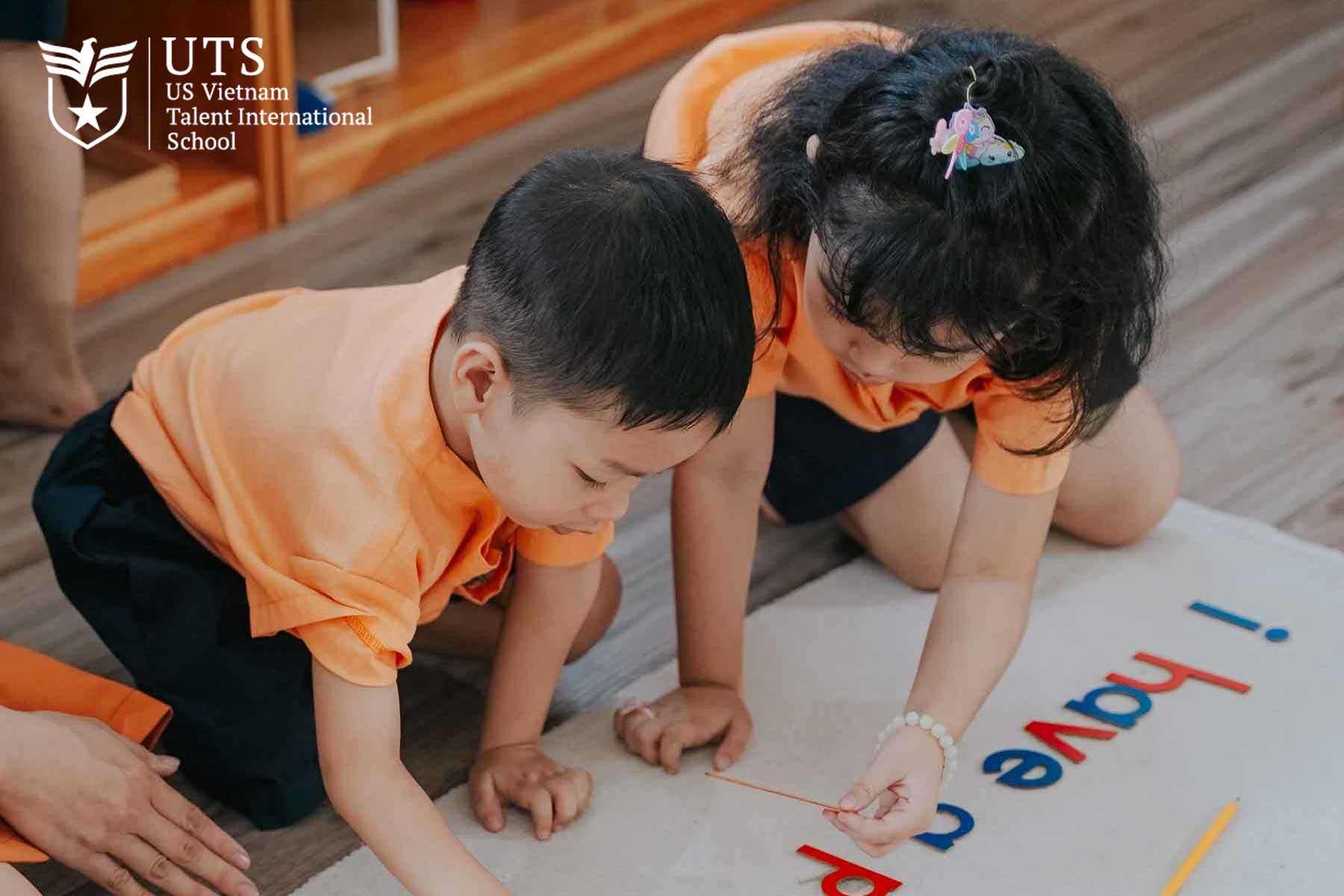 Con tham gia các bài tập vận dụng tư duy tại Trường Mầm non Quốc tế Nam Mỹ UTS