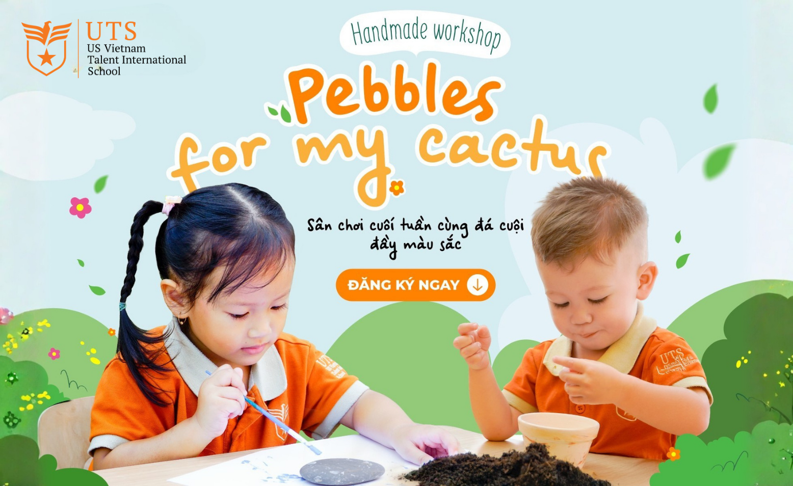 Pebbles for my cactus – Trải nghiệm handmade giữa không gian xanh cho cả gia đình