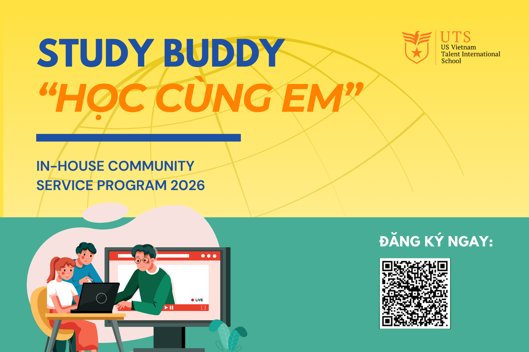 Dự án “Học cùng em” 2026 – Cùng Hội đồng học sinh lan toả yêu thương