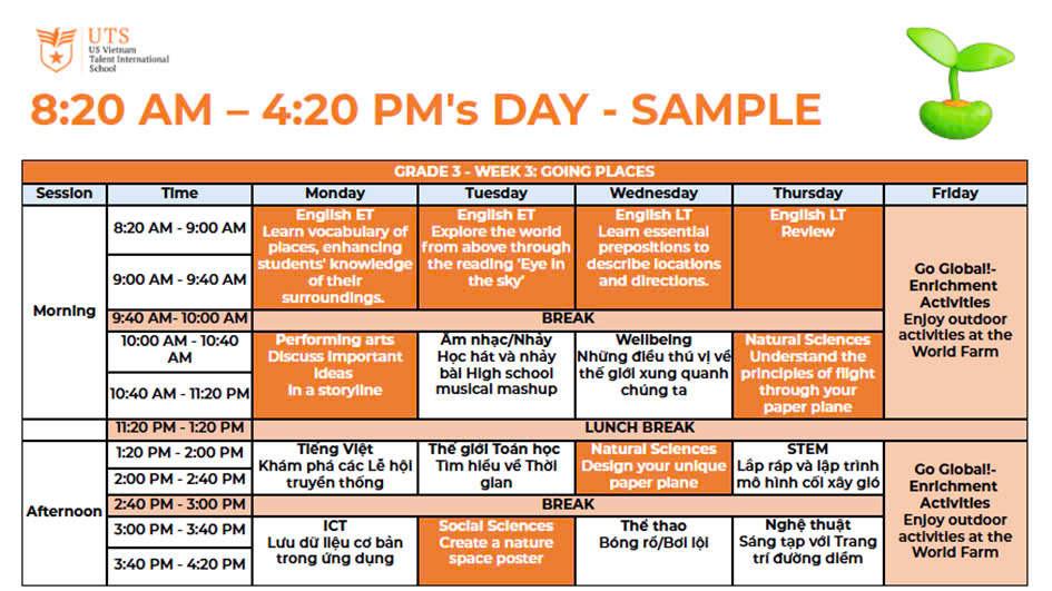 Thời khóa biểu mẫu